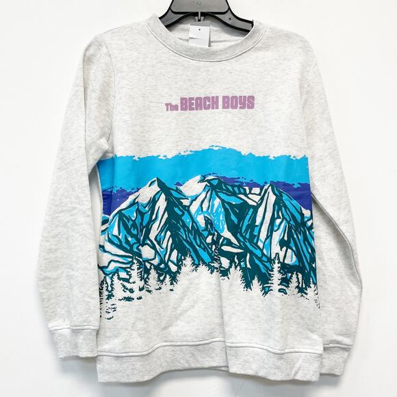 The Beach Boys Women's Mountain Graphic Sweatshirt Heather Gray Size Medium - Picture 2 of 5